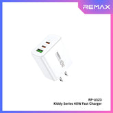 REMAX - RP-U123 Kiddy Series PD+QC Fast Charger (40W) - White